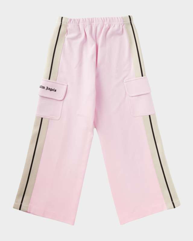 Girl's Wide Leg Track Cargos, Size 4-12